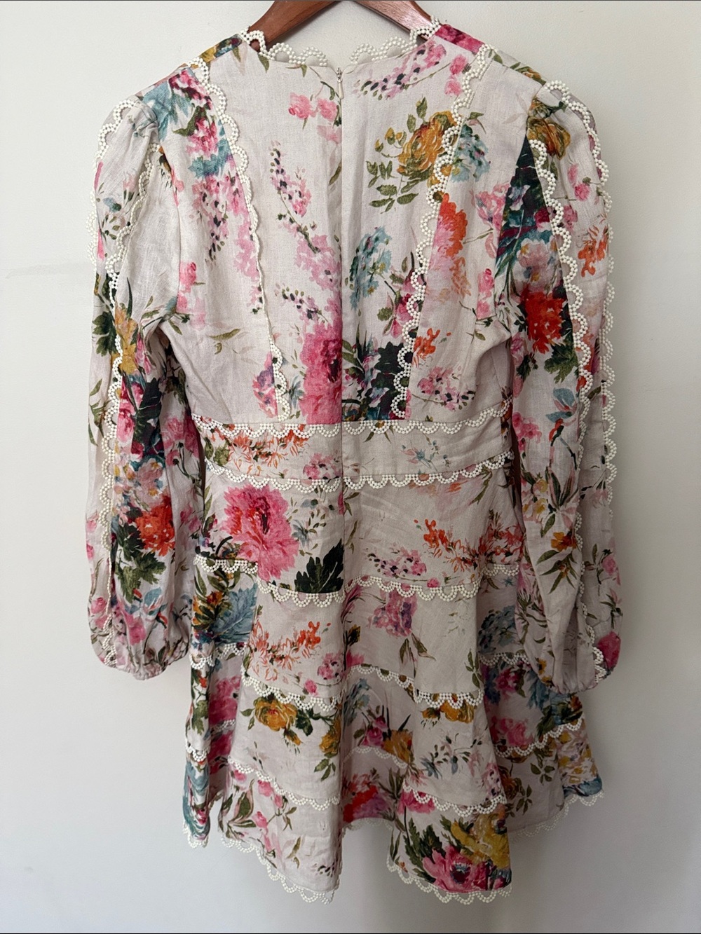 Zimmermann Floral Lace-Trim Mini Dress Excellent condition! - Picture 5 of 7